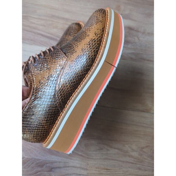 Clergerie Brook Platform Lightweight Comfort Oxford Womens 9 Brown - Picture 1 of 16